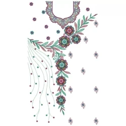 Sequin Machine Embroidery Full Dress Design