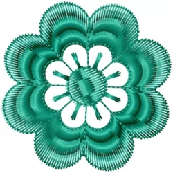 Simple Flower Embroidery Design 4x4