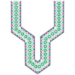 Simple Neckline Embroidery Design Pattern