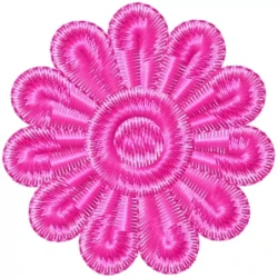 Single Color Flower Embroidery Design