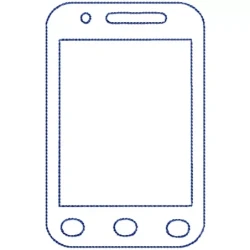 SmartPhone Outline Embroidery Design