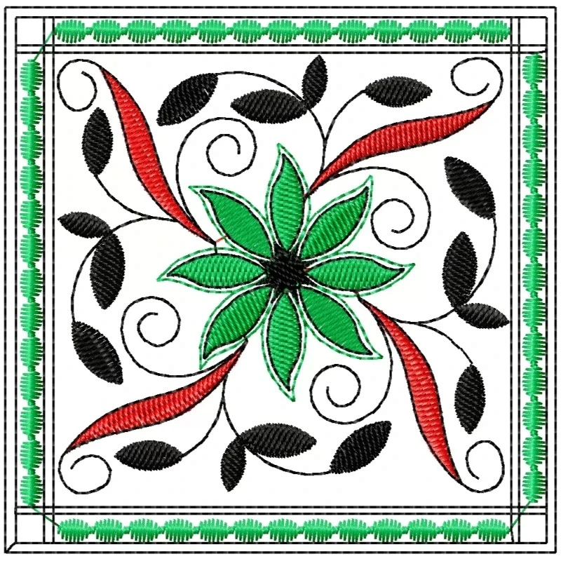 Square Quilt Embroidery Design