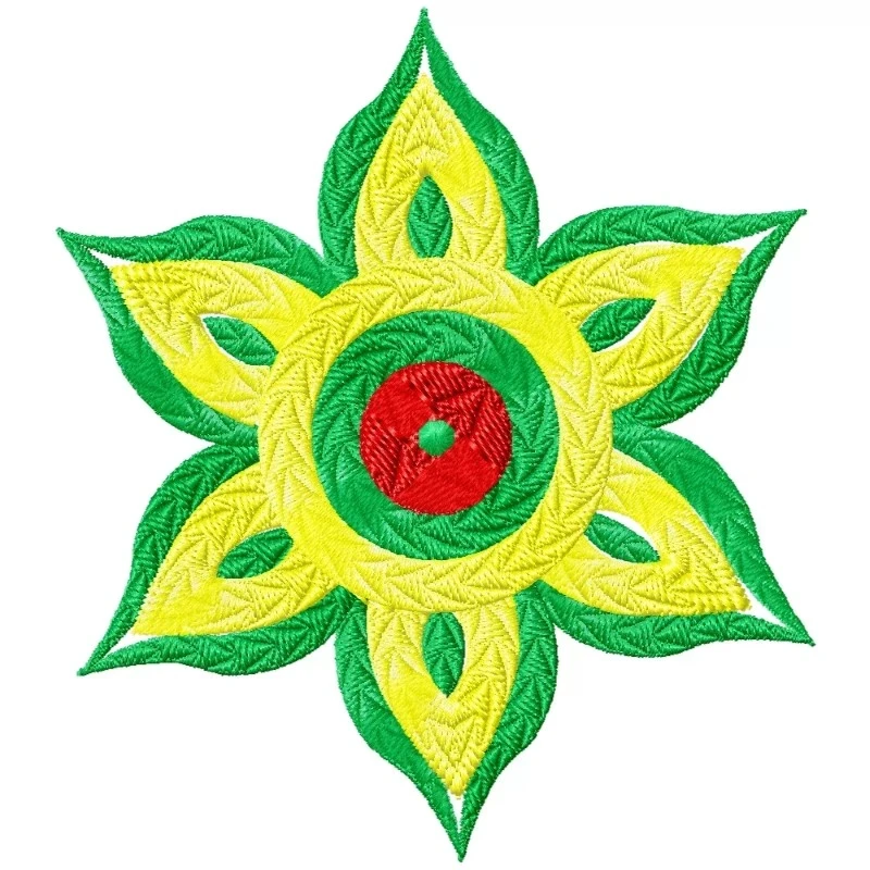 Star Floral Indian Embroidery Design