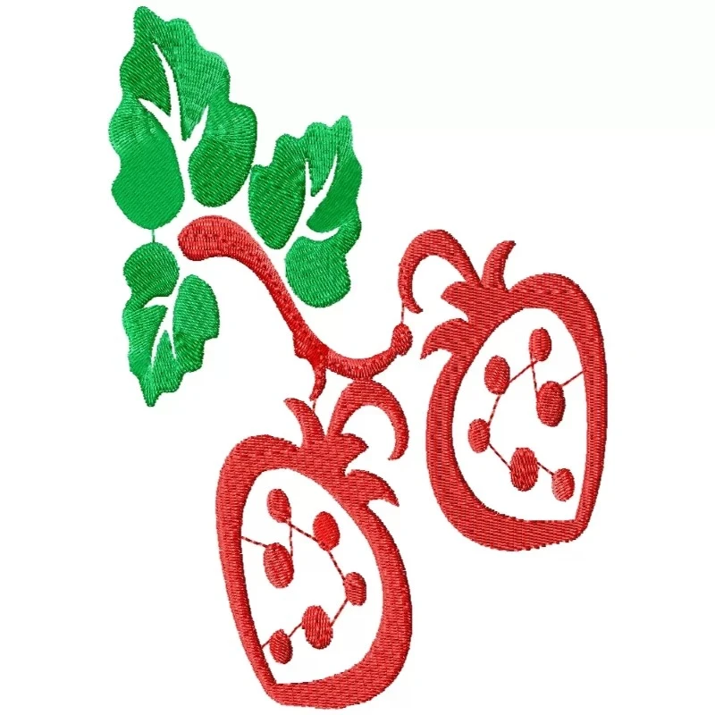 Stawberry Fruit Embroidery Design