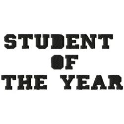 Student Of The Year Embroidery Design