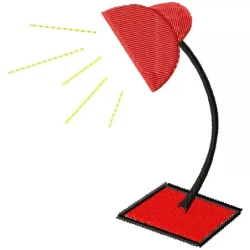Study Lamp Embroidery Design