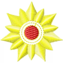 Sunflower Embroidery Design2x2