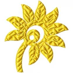 Sunflower Like Machine Embroidery Design