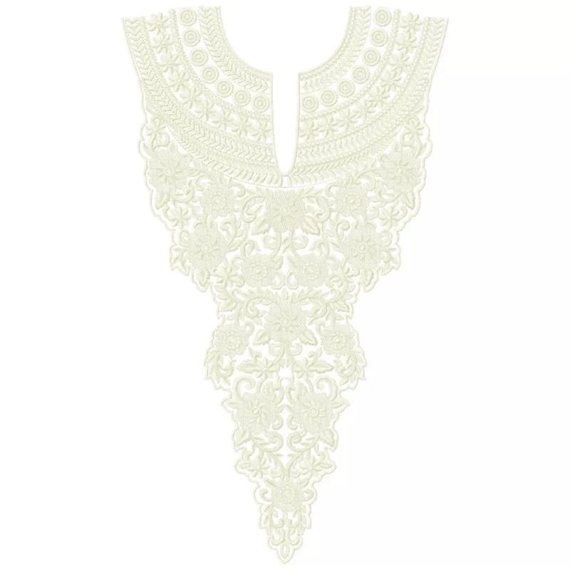 The New Long Arabian Neckline Embroidery Design