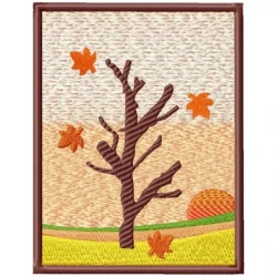 The Tree Autumn Fall Embroidery Design