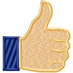 Thumbs Up Symbol Machine Embroidery Pattern