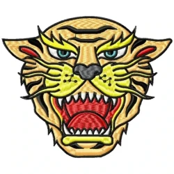 Tiger Face Embroidery Design