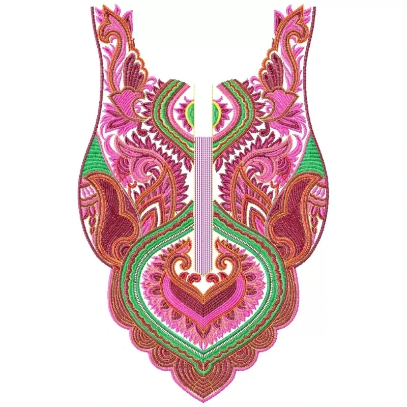 Traditional Beautiful Indian Neckline Embroidery Design