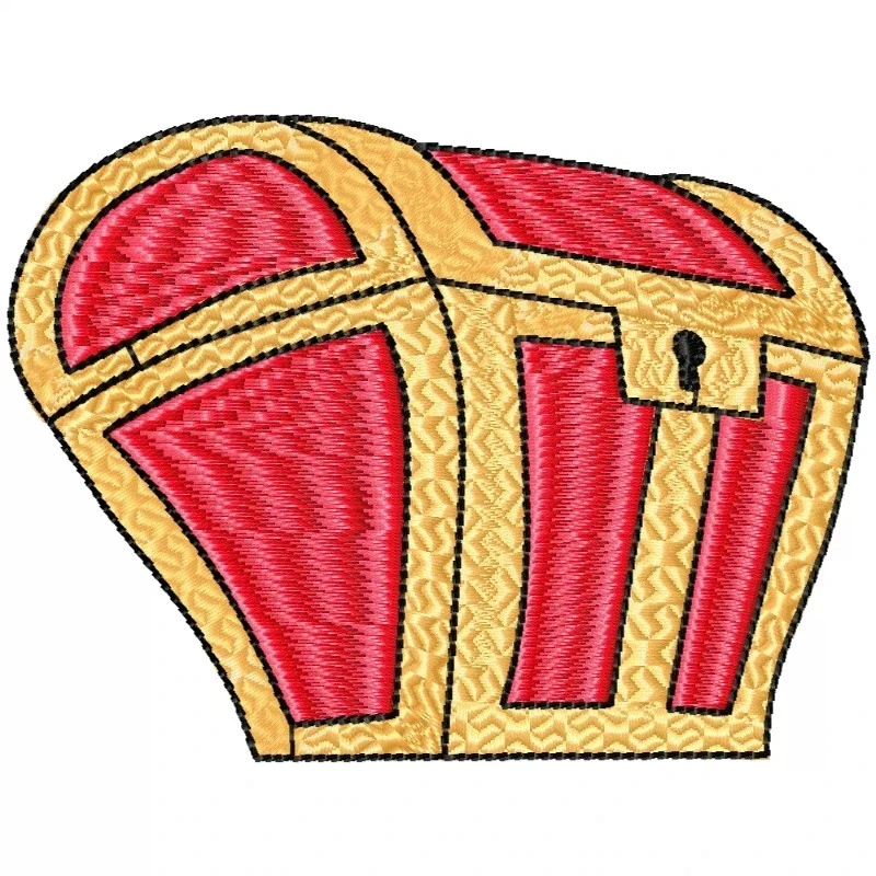 Treasure Chest Embroidery Design