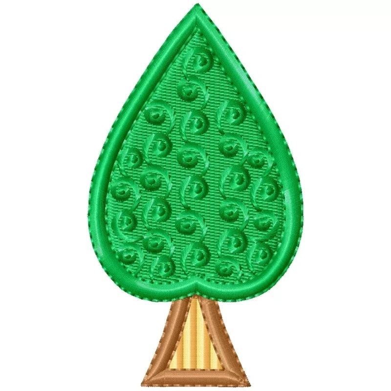 Tree in Heart Shaped Embroidery Design