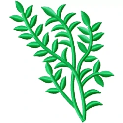 Tree Leaves Embroidery Design