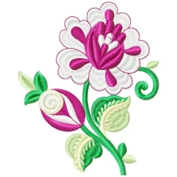 Valentine Flower Embroidery Design