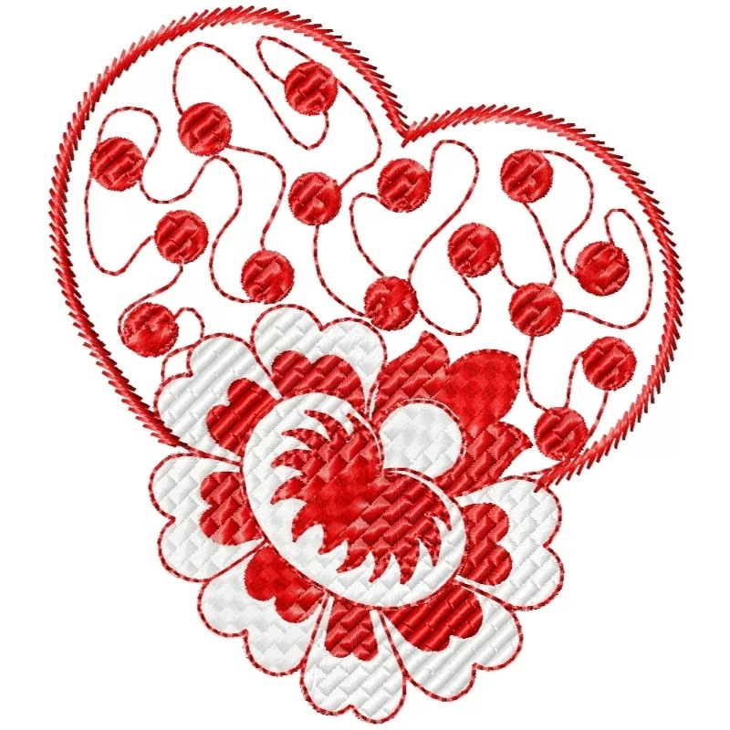Valentine Hearts Machine Embroidery Design