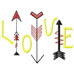 Vintage Love Quote Valentine Embroidery Design