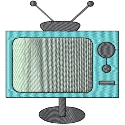 Vintage Television Embroidery Design