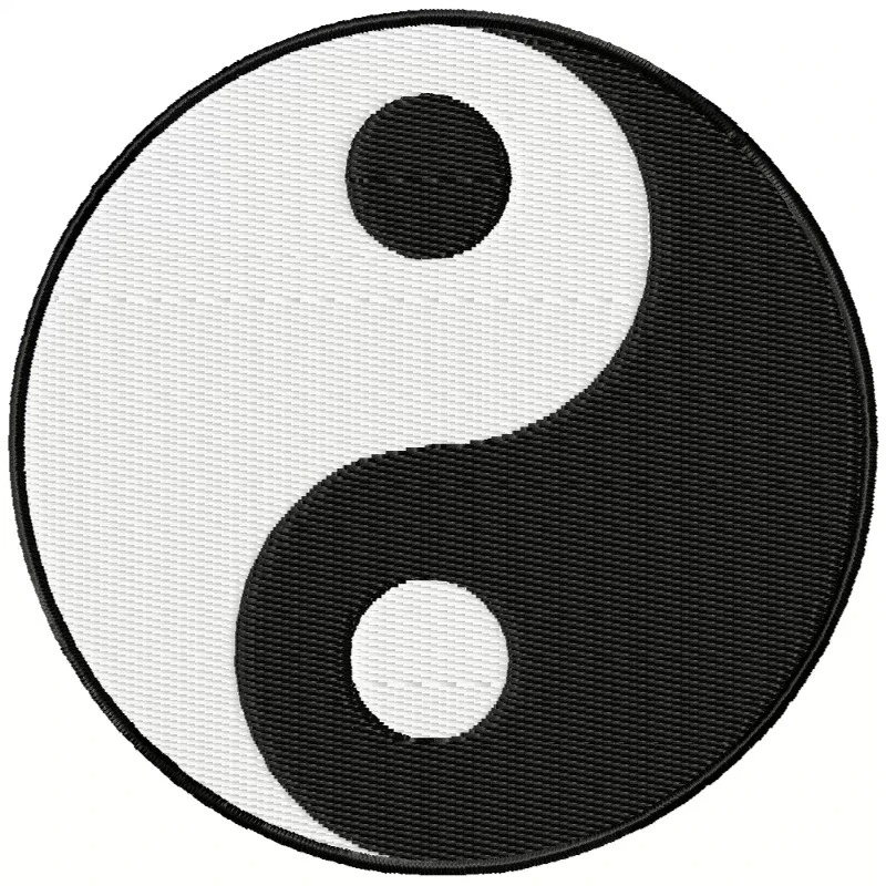 Yin Yang Embroidery Design