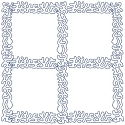 Zigzag Square Outline Frame Embroidery Design