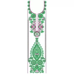 latest Neckline with Border Set Embroidery