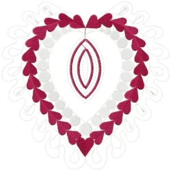 Love Heart Valentine Embroidery Design