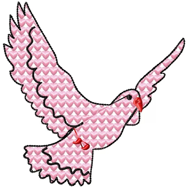 Motif Filled Dove Love Design