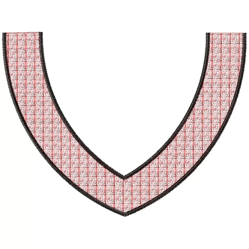 Motif Filled Neckline Design