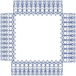 Motif Filled Square Frame Design