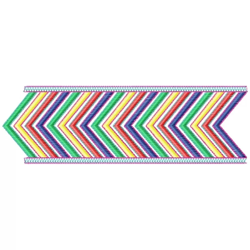 Multi Colors Embroidery Border Design