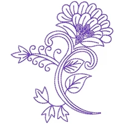 New 5X7 Grooming Flower Embroidery Outline Design