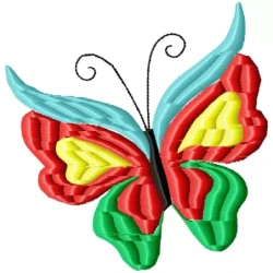 New Colorful Butterfly Embroidery Design