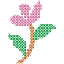 New Cross Stitched Flower Machine Embroidery