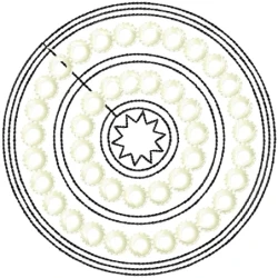 New Eyelet Stitches Circle Floral Machine Embroidery Design