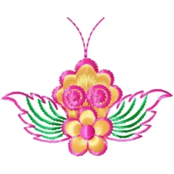 New Floral Butterfly Embroidery Design