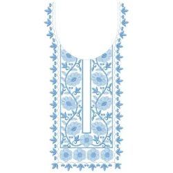 Flat Neckline With Border Embroidery Designs Set