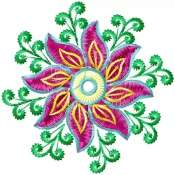 Nice Floral Indian Embroidery Pattern Design
