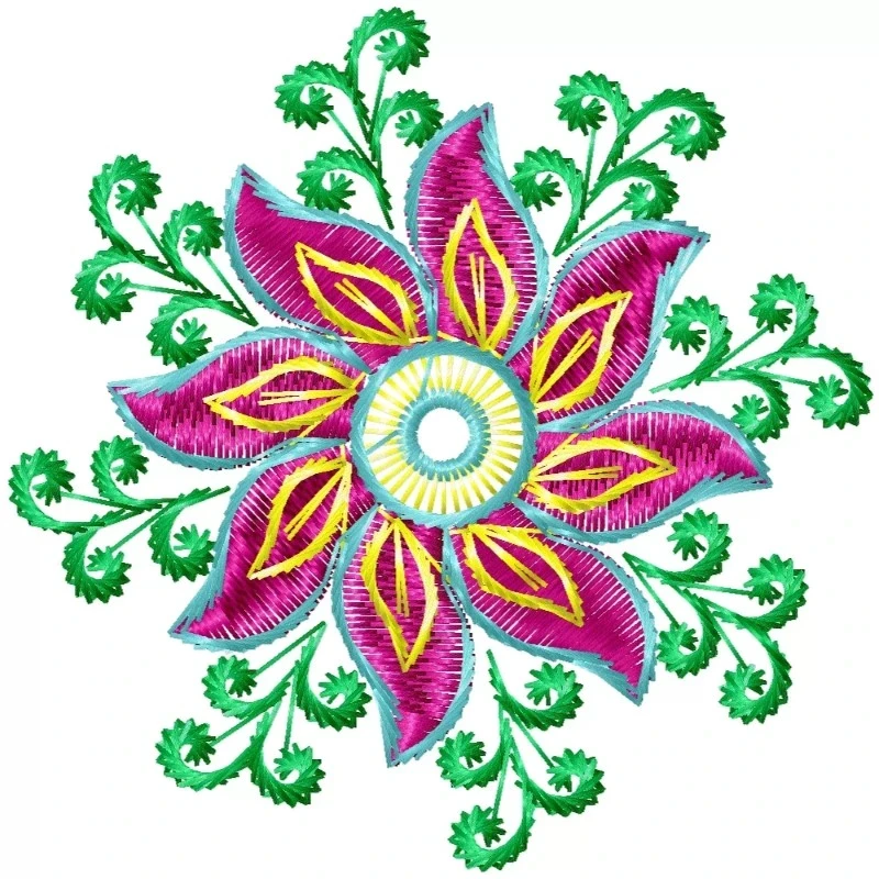 Nice Floral Indian Embroidery Pattern Design