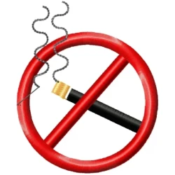 No Smoking Icon Machine Ebroidery Design