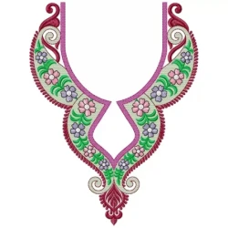Old Indian Neckline Embroidery Design For Machine
