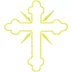 Outline Cross Machine Embroidery Design