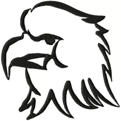 Outline Eagle Head Machine Embroidery Design