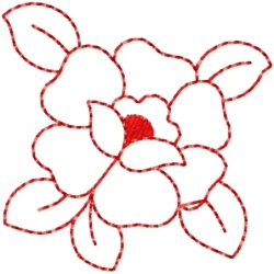 5x7 New Flower Machine Embroidery Design