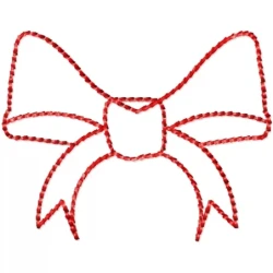 Outline Gift Ribbon Embroidery Design