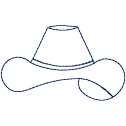Outline Hat Embroidery Design