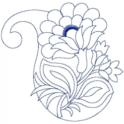 Outliune Floral Paisley Embroidery Design