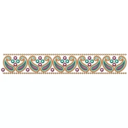 Paisley Embroidery Border Pattern