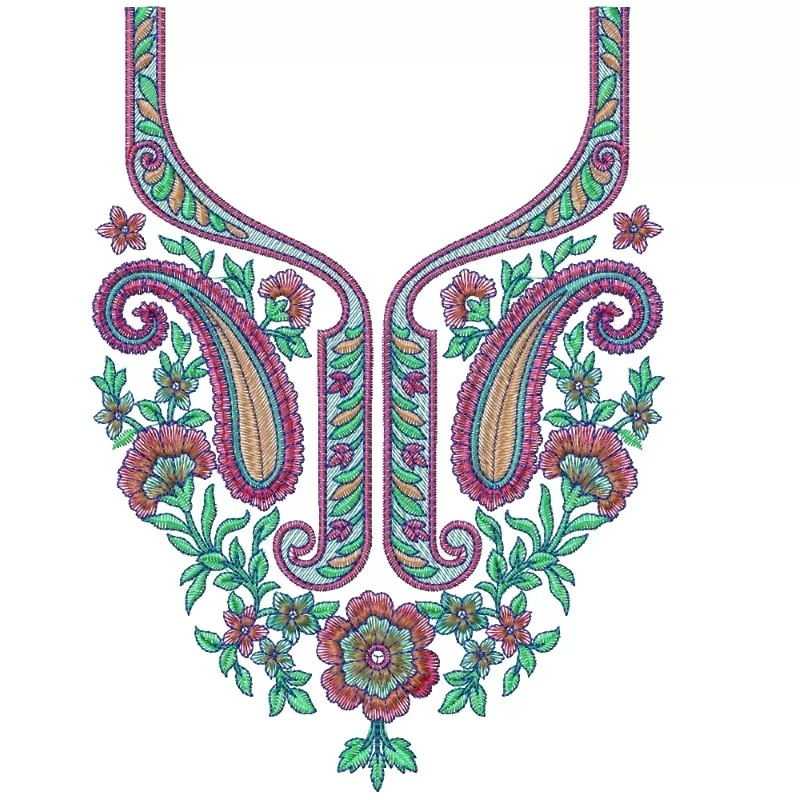 Neckline Embroidery Designs